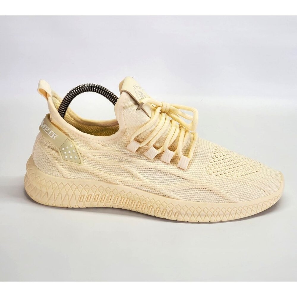 Jienisimeie Lace-up Front Letter Patch Knit Running Shoes Sz 9.5 1672 - Picture 9 of 13